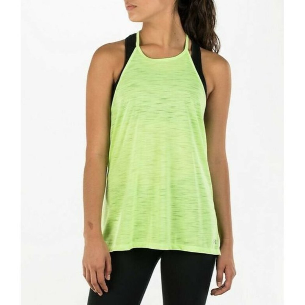 Under Armour UA Threadborne Heat Gear High Neck Racerback Tank Size Medium VGC